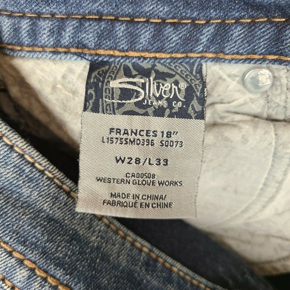 Silver Women's Bootcut Jeans Size 28x33 Distressed - Picture 8 of 12